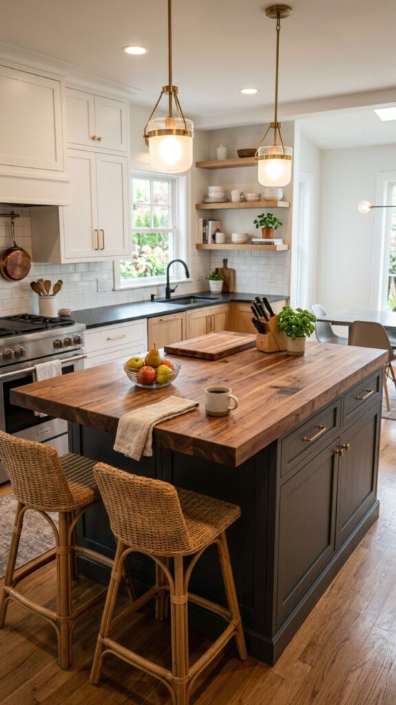 9. Go Big with a Butcher Block Top