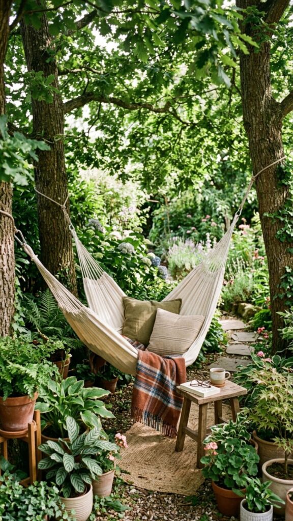 9. Hang a Relaxing Hammock Corner