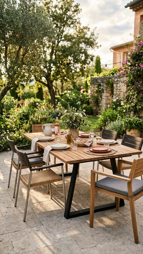 9. Mixed-Material Dining Tables
