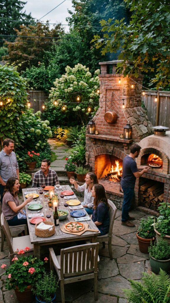 9. Pizza Oven Fireplace Combination