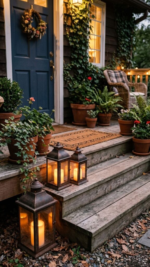 9. Place Lanterns with Flickering Candles