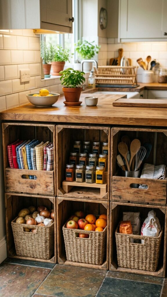 9. Repurpose a Wooden Crate Stack