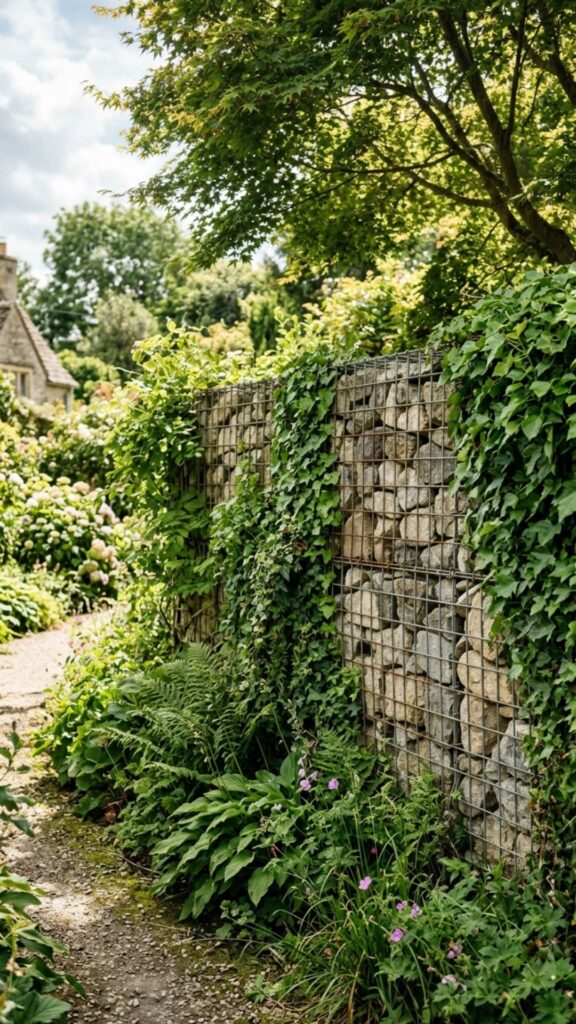9. Stack a Stone or Gabion Wall