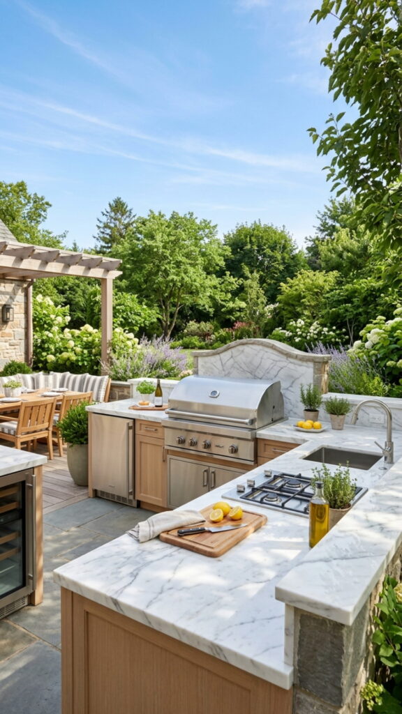 1. Classic White Marble Countertops