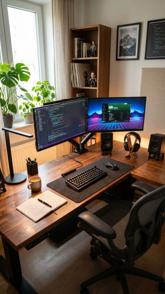 1. Build Your Setup Around a Large Desk