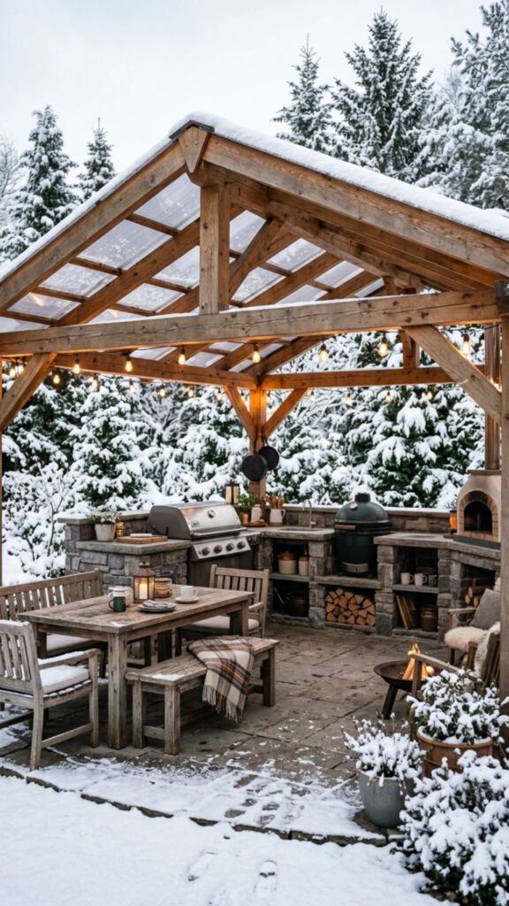 1. Build a Covered Roof or Pergola for Year-Round Protection