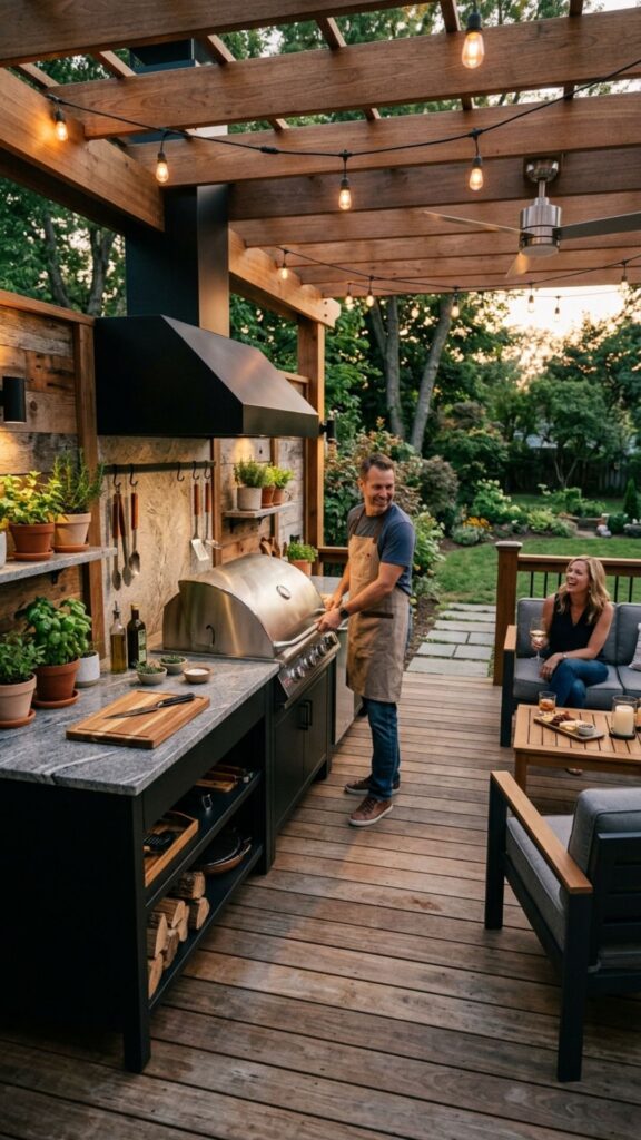 1. Build a Simple Grill and Counter Station