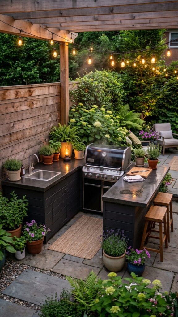1. Build an L-Shaped Counter to Use Corners Wisely