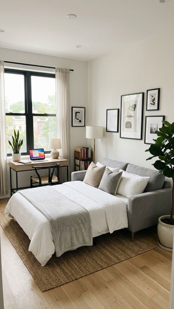1. Choose a Sleeper Sofa Instead of a Traditional Bed