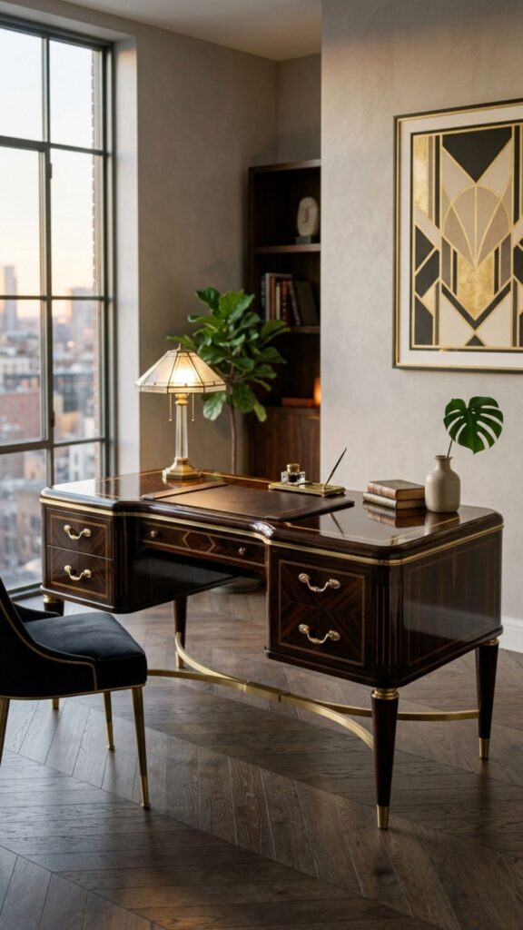 1. Choose a Statement Art Deco Desk