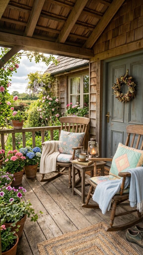1. Classic Wooden Rocking Chairs