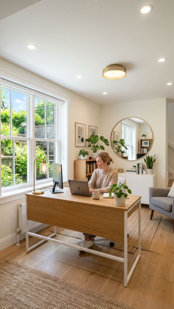 1. Create a Bright Basement Office with Natural Lighting