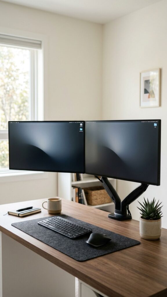 1. Create a Clean Dual-Monitor Minimalist Setup