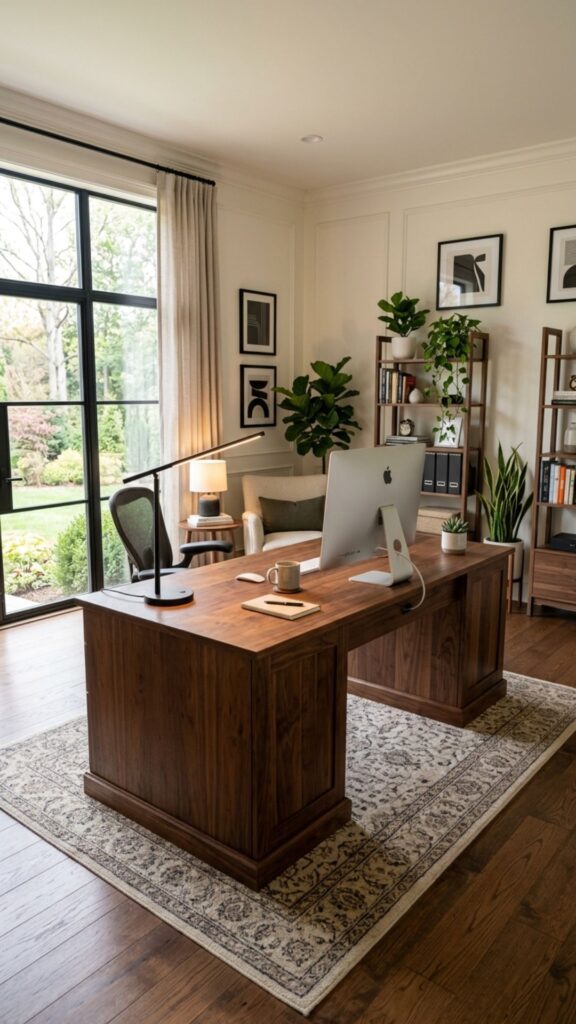 1. Create a Large Central Desk Setup
