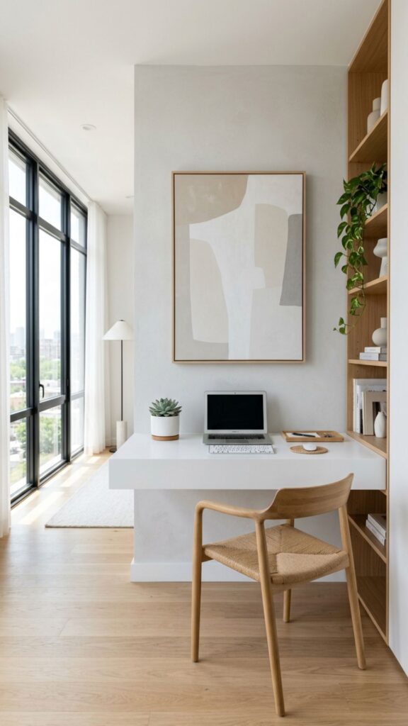 1. Create a Minimalist Floating Desk Setup