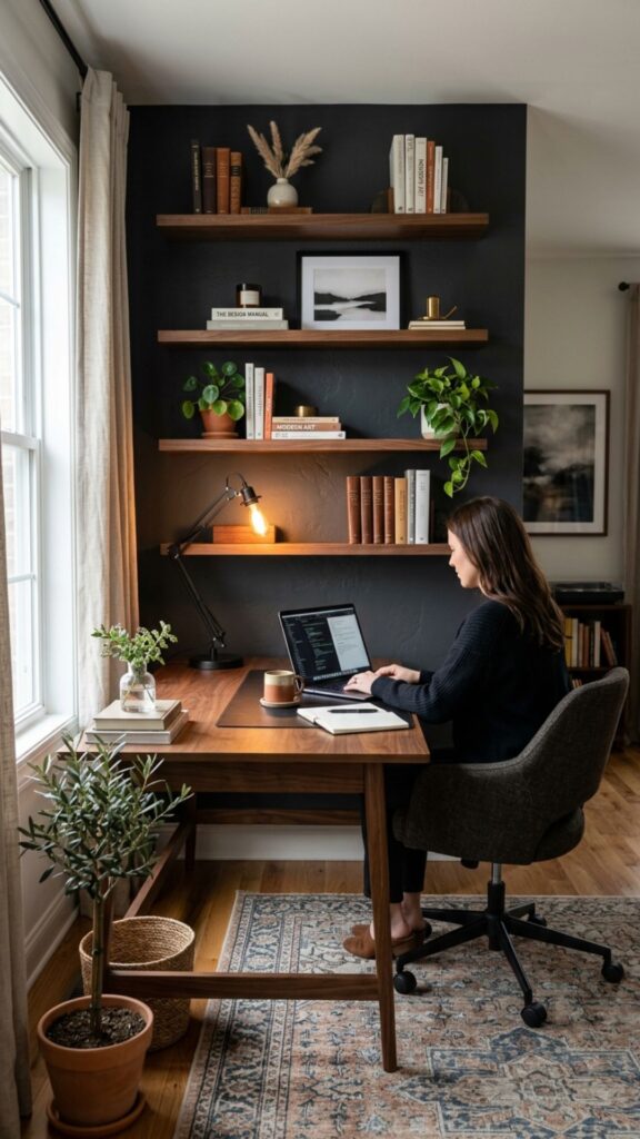 1. Create a Moody Dark Accent Wall
