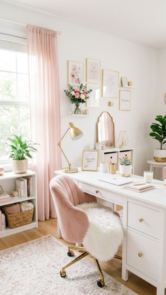 1. Create a Soft Blush and White Color Scheme