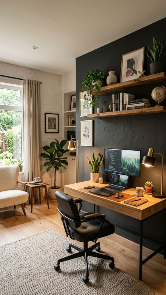 1. Create a Statement Wall With Deep Paint Colors