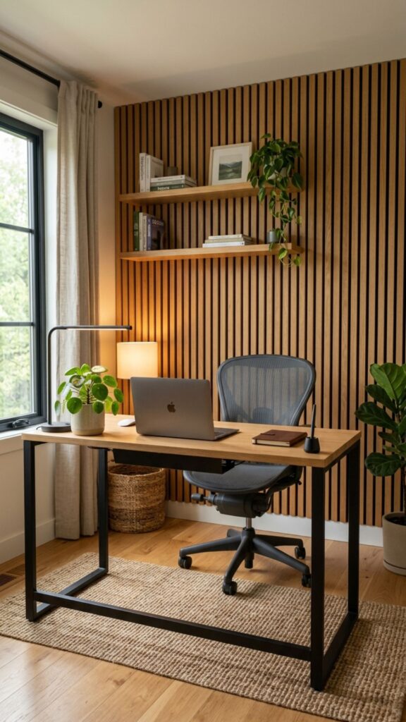 1. Create a Wood Slat Acoustic Feature Wall