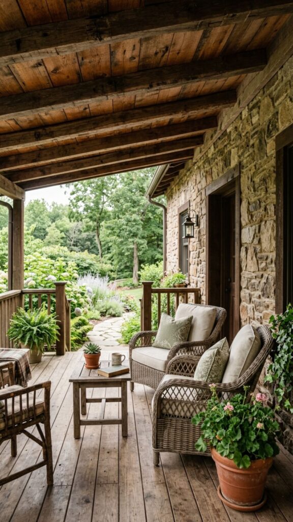 1. Exposed Wood Beam Ceilings