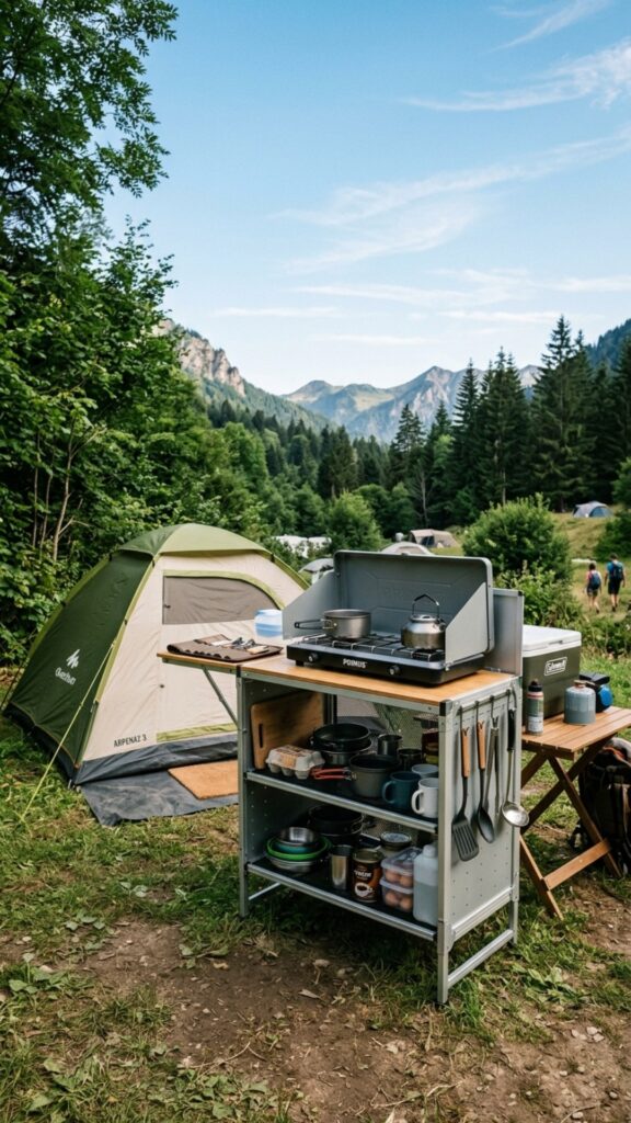 1. Fold-Flat Camp Kitchen Station