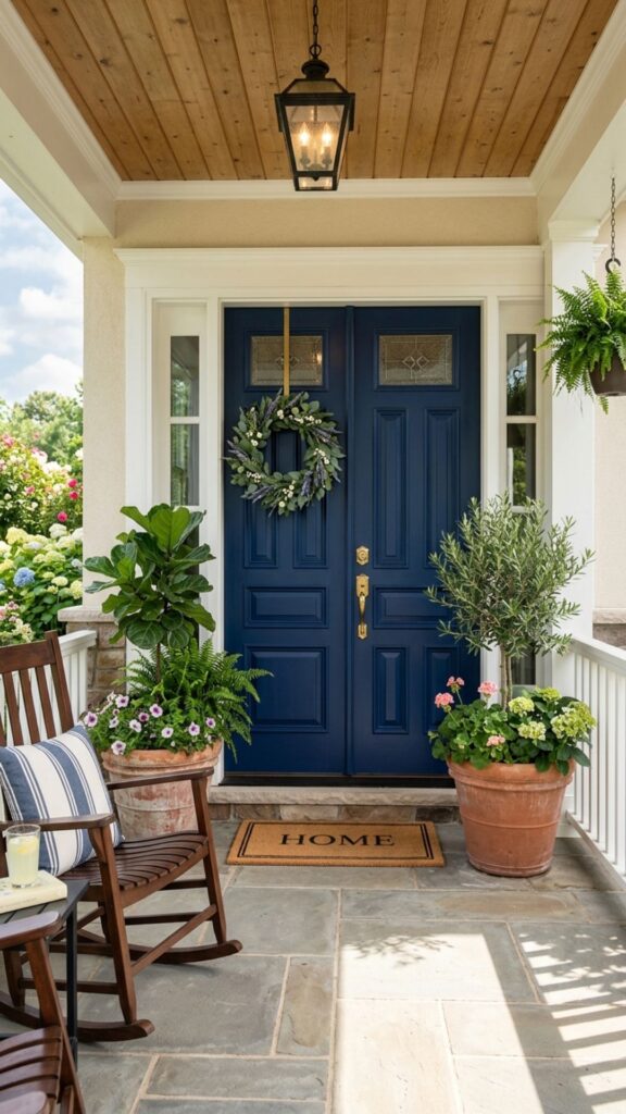 1. Paint Your Double Doors a Bold Color