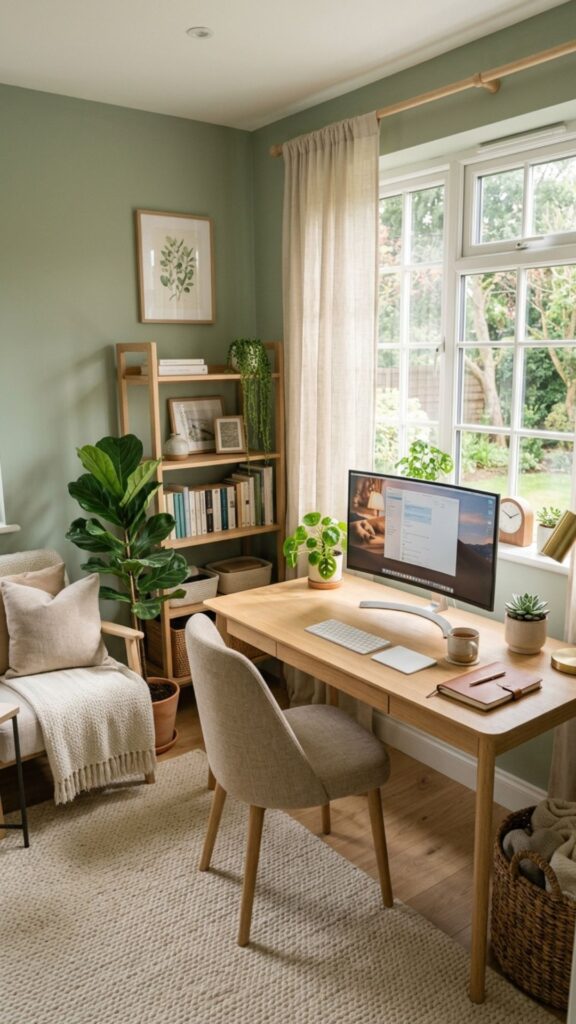 1. Paint the Walls Soft Sage Green
