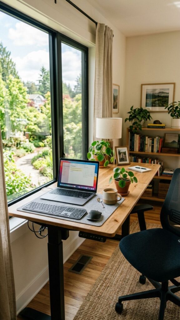 1. Position Your Adjustable Desk Near Natural Light