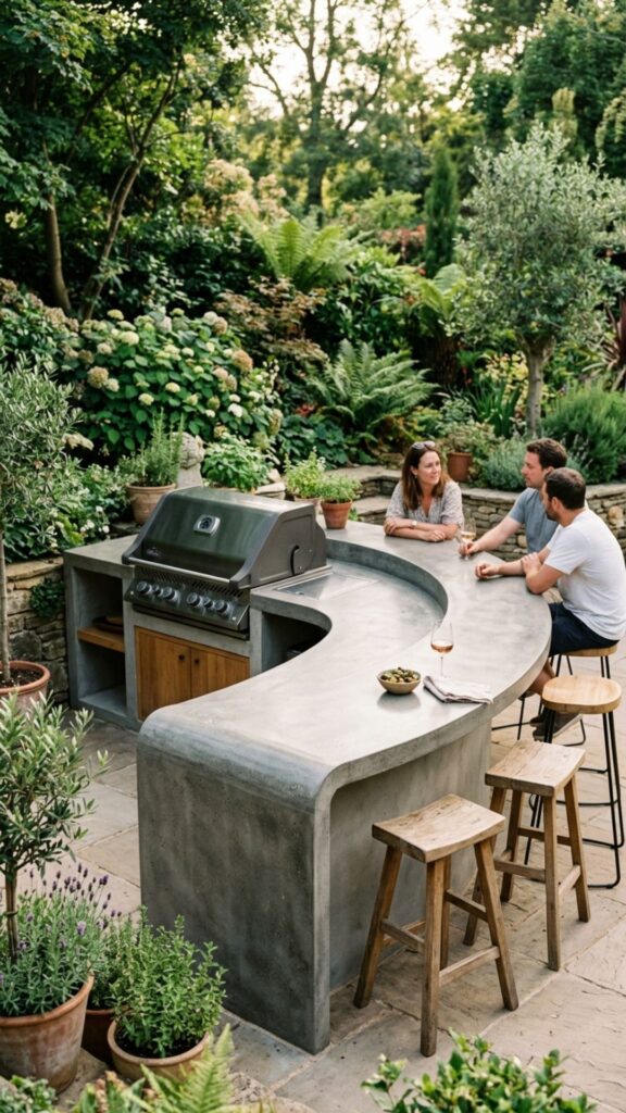 1. Poured-in-Place Concrete Countertops