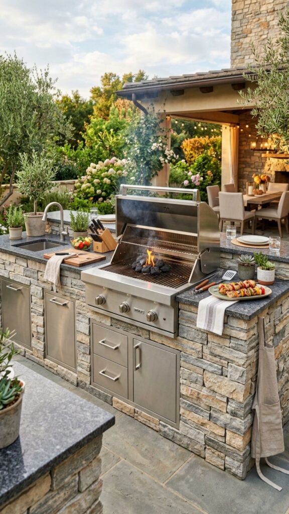 1. Start With a Simple Built-In Grill Station