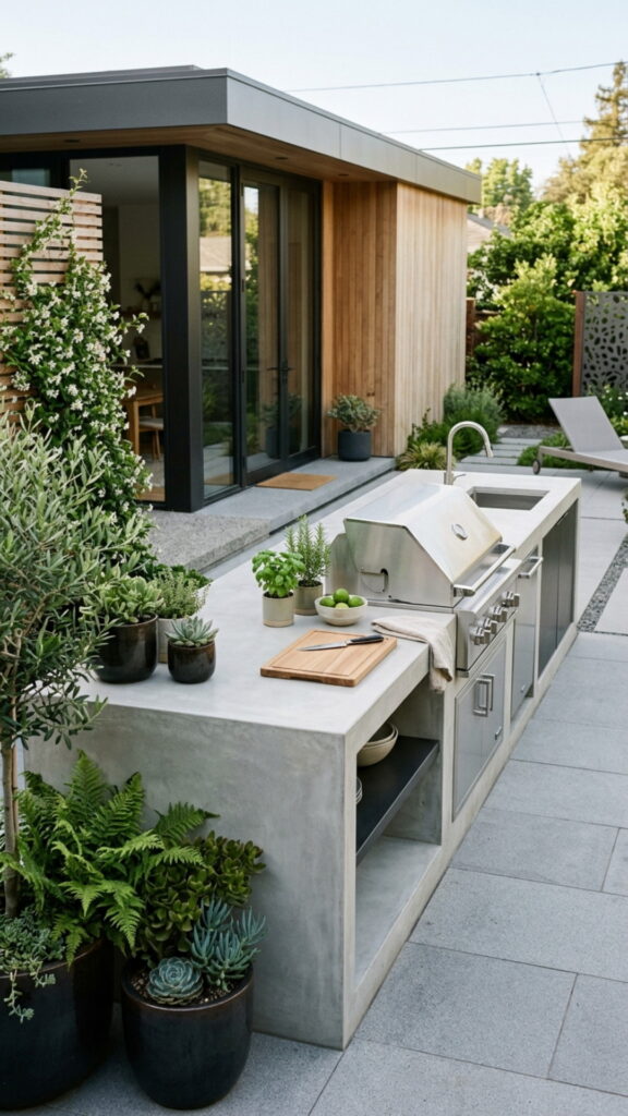 1. Start With a Single Concrete Countertop