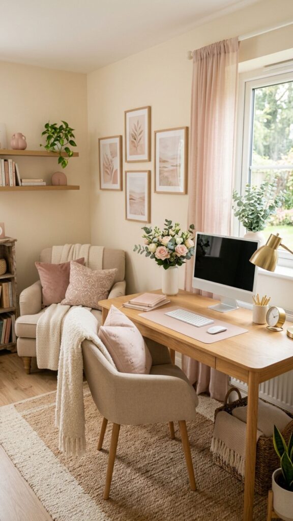 1. Start With a Soft Neutral and Blush Color Palette
