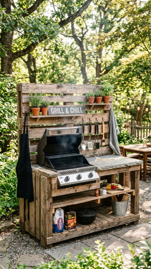 1. The Simple Pallet Grill Station