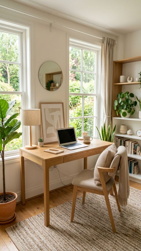 1. Warm White for a Bright and Flexible Workspace