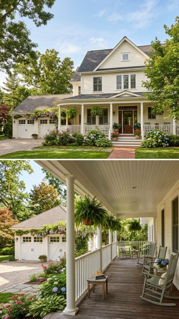 1. Wrap-Around Porch With a Side-Entry Garage