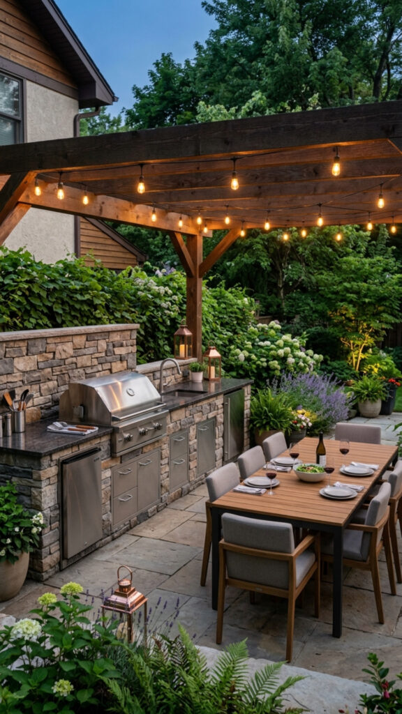 10. A Stone Veneer Kitchen Wall