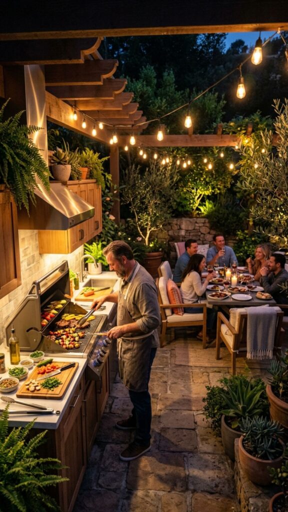 10. Add Overhead Lighting for Evening Cooking