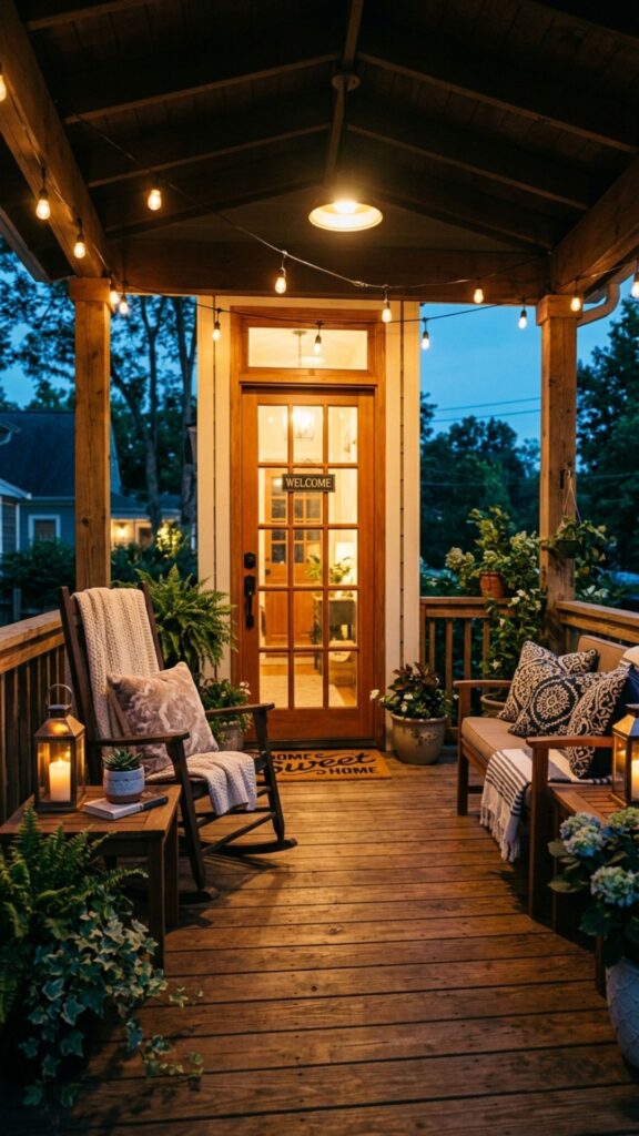 10. Add Warm Overhead Lighting for Evening Glow