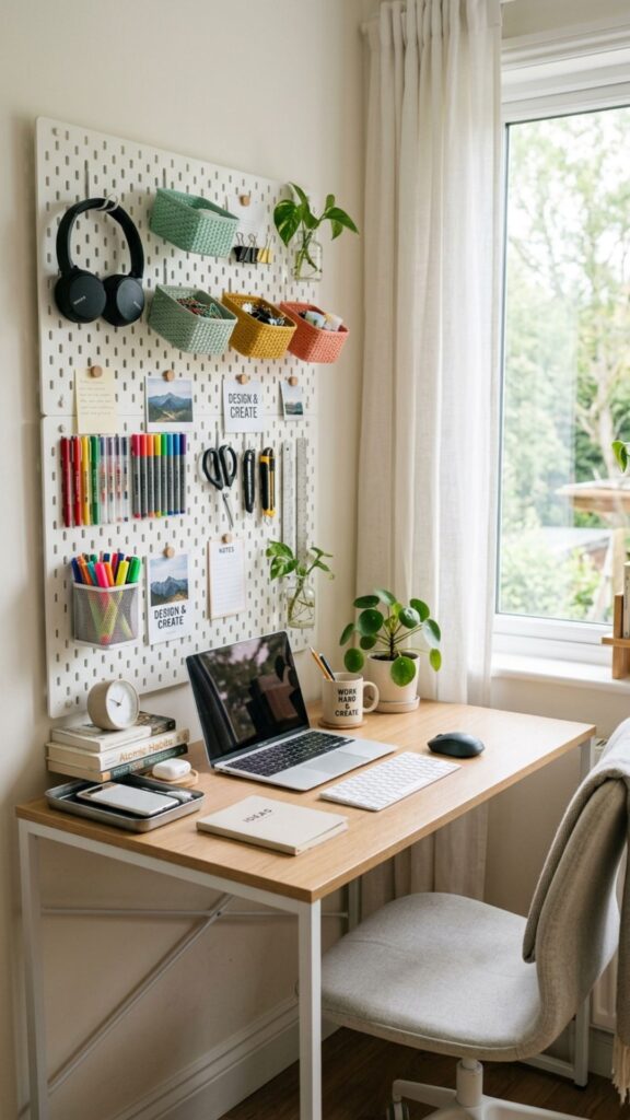 10. Add a Pegboard for Flexible Organization