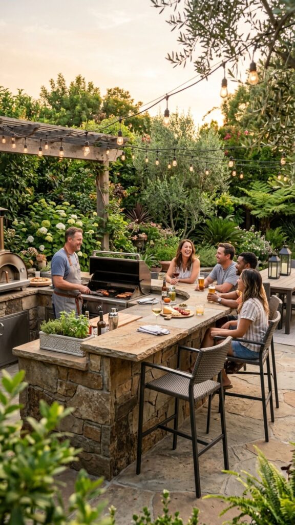 10. Add an Outdoor Bar with Seating