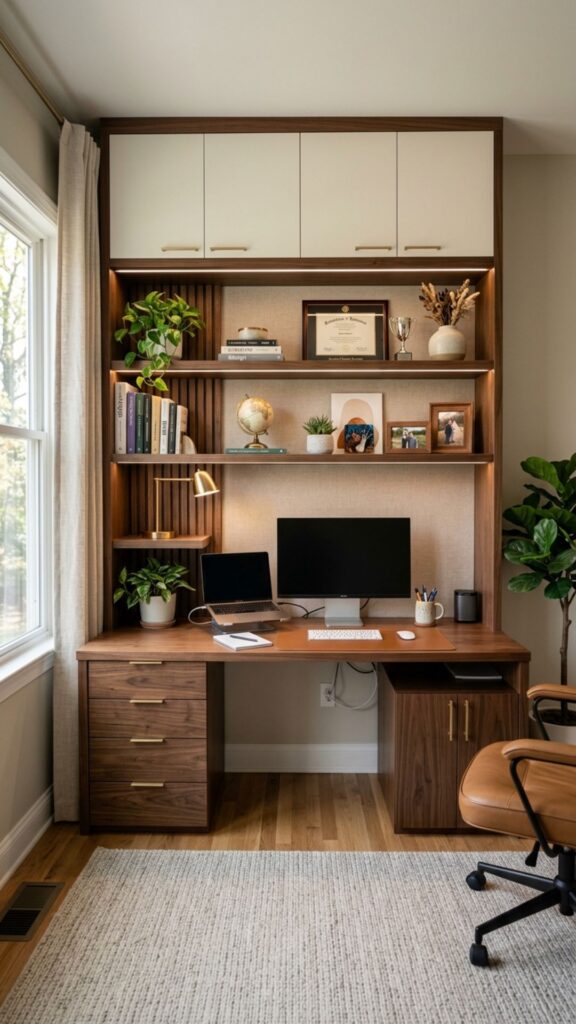 10. Build a Complete Home Office Wall Unit