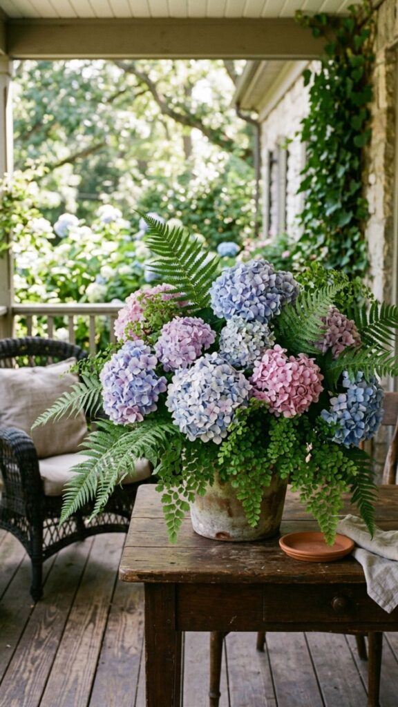10. Combine Hydrangeas with Ferns