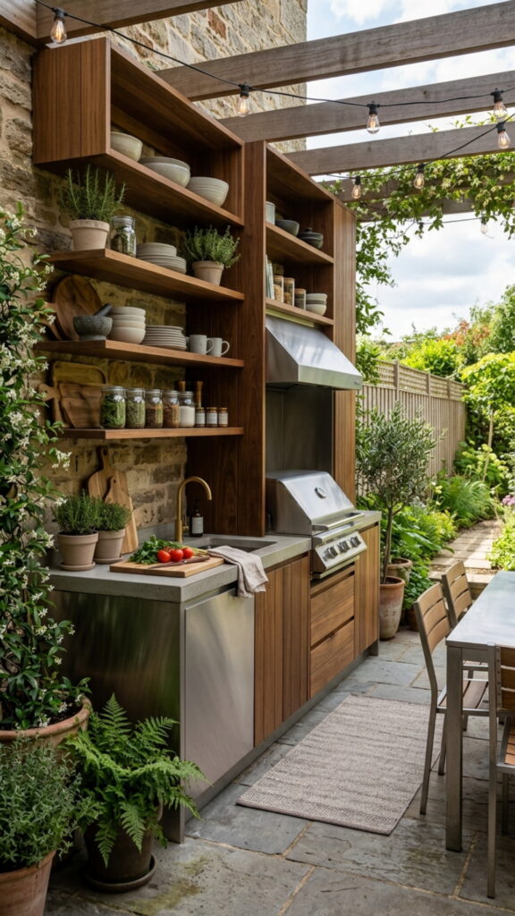 10. Compact Kitchen with Vertical Storage
