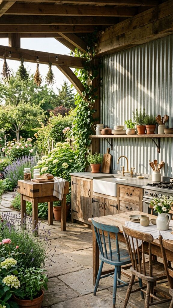 10. Corrugated Metal for Farmhouse Flair
