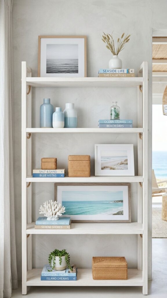 10. Create Coastal Open Shelving