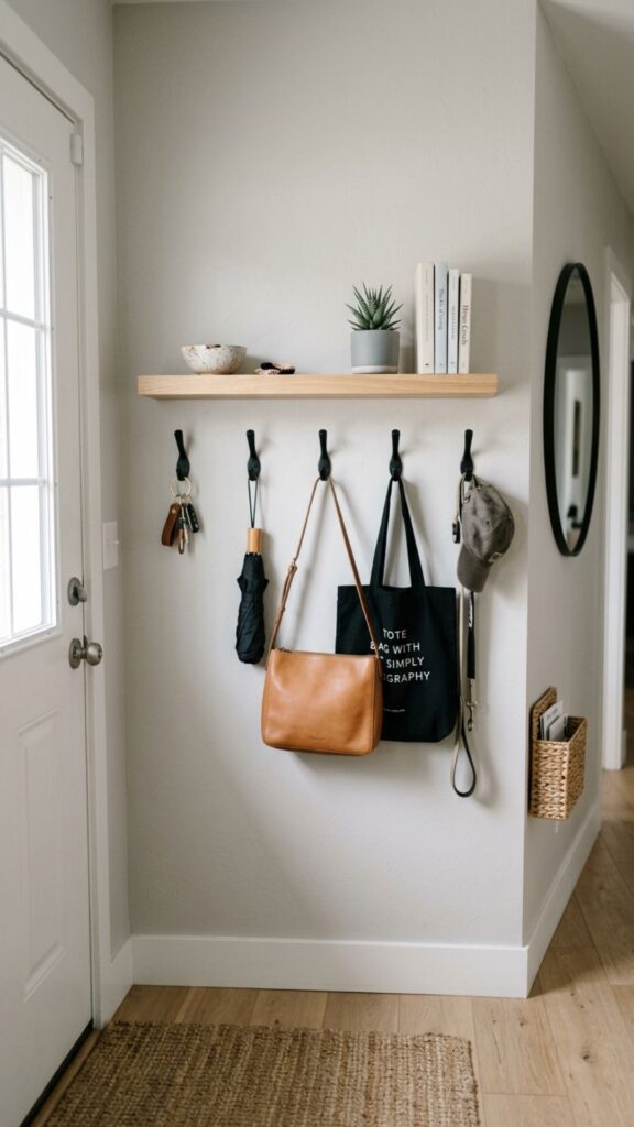 10. Create a Drop Zone With Wall Hooks