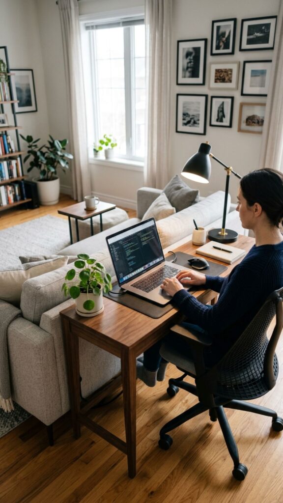10. Create a Workspace Behind the Sofa