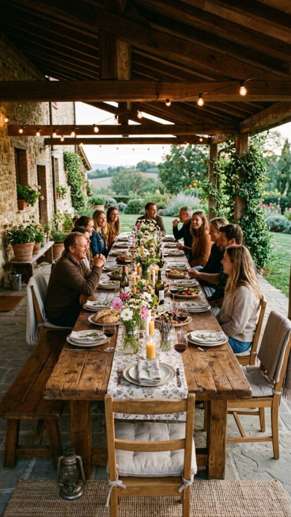 10. Design a Long Harvest-Style Dining Table
