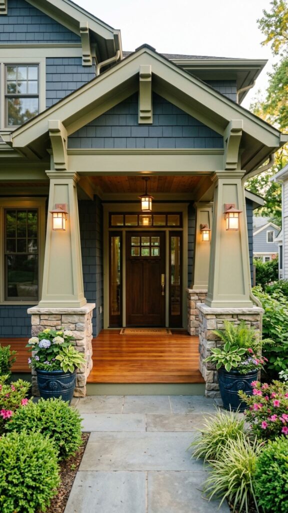 10. Frame the Entry with Decorative Columns