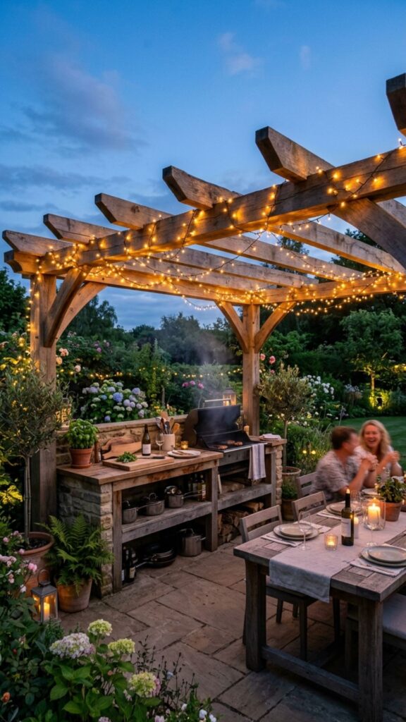 10. Hang String Lights for a Warm Glow